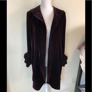 Deep purple burgundy boho duster